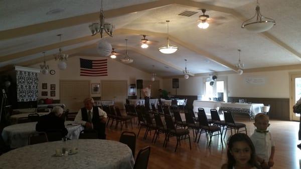 Interior of Lion's Club. Great size for smaller events.