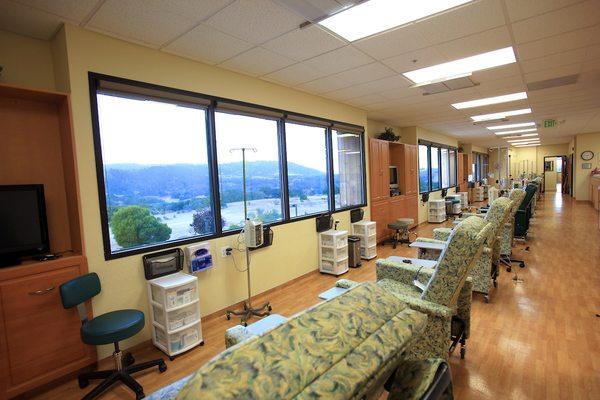 Infusion center with lovely views of hills