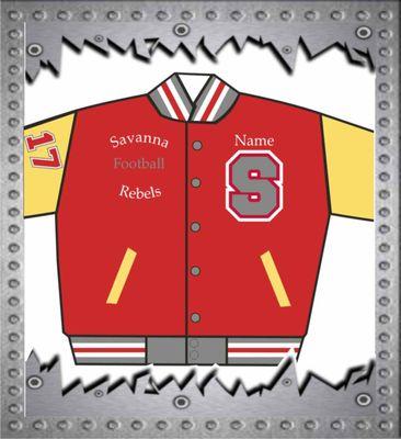 Savanna  High School Letter Jackets customer for each student.