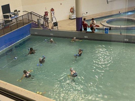 Water exercise class