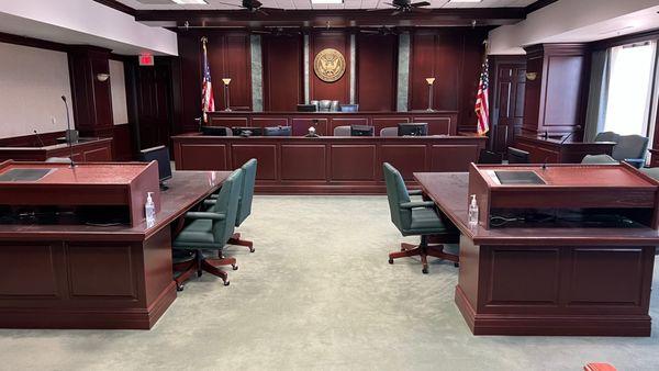 Courtroom audio/visual installation.