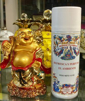 Hotei the Buddha of Wealth and Abundance & Agua Florida Spray