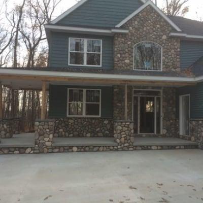 Completed exterior stone