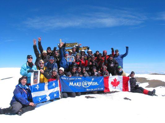 On a Kilimanjaro Fundraising climb for the Make-a-Wish Foundation.