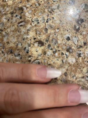 Put nail tip too high