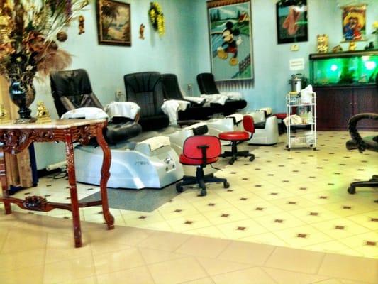 Pedicure area.