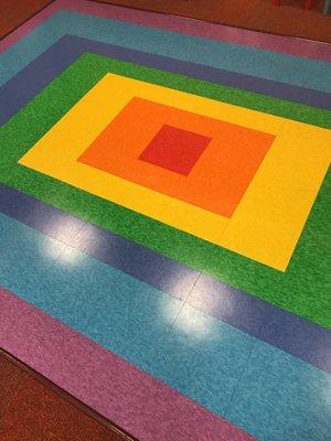 Trippy floor in the children's area