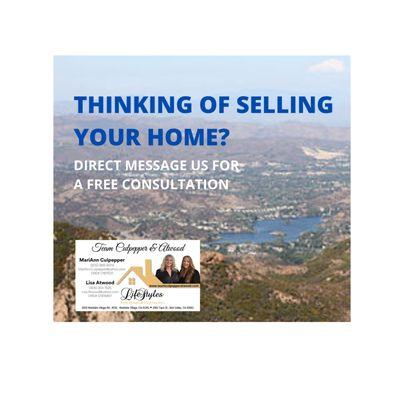 Thinking of Selling Your Home?  Free Consultations, Market Analysis Reports.  Expert Sellers Agents. Conejo Valley Home Sales