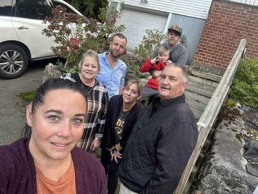 Family in front of our new house!