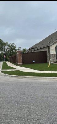 After: driving view of my fence on the other side.