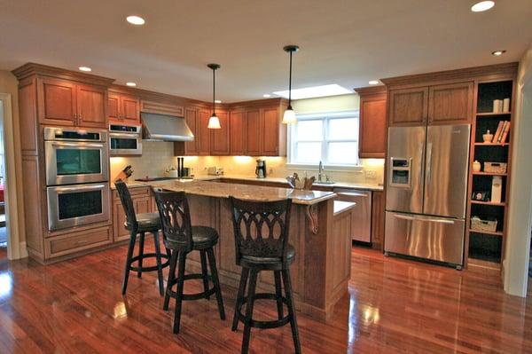 New Kitchen with Beautiful Cherry Cabinets