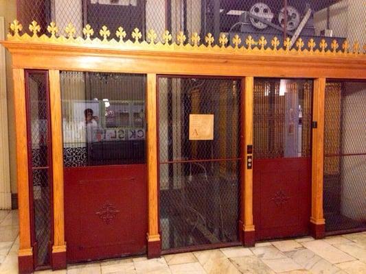 Old school elevators take you up to the 1800's.