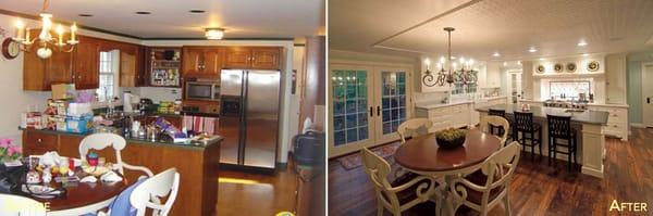 Before and after Kitchen remodel