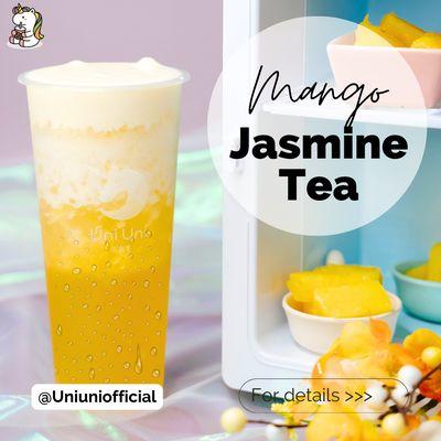 Mango Jasmine Green Tea with Cheese Foam