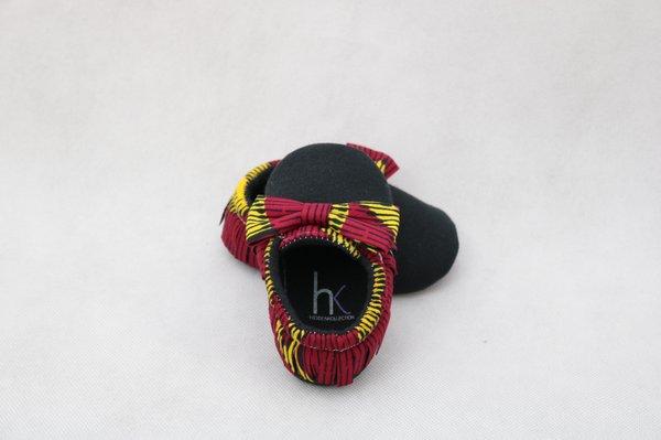 Ankara baby booties