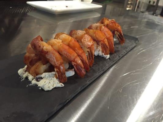 Bacon wrapped shrimp