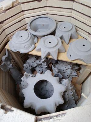 Getting the most out of the space in a kiln fit greenware firing