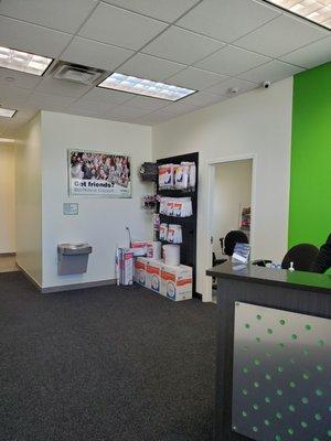 Remodeled front desk area