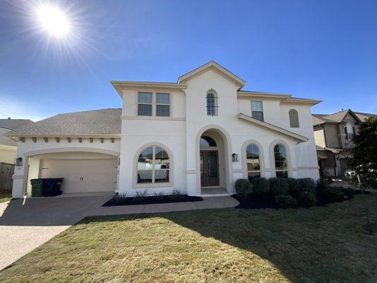 Painted white stucco home