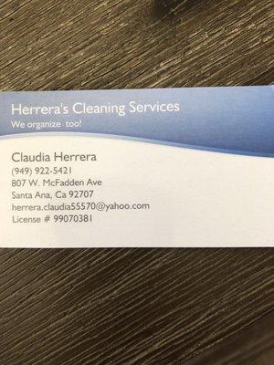 Herrera’s cleaning service