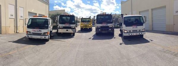 Our fleet of power sweeping equipment--we use only the most advanced and efficient power sweeping equipment available.