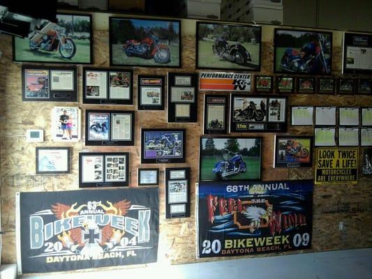 'The Wall'. Some of our magazine pieces, photos, and awards.