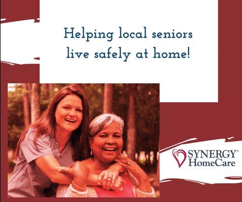 90% of seniors want to stay home, SYNERGY HomeCare makes that possible.