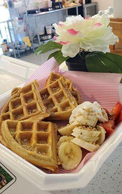 Delicious Protein Waffles!  After a good workout, protein Waffles!