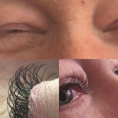 before and after lash extensions