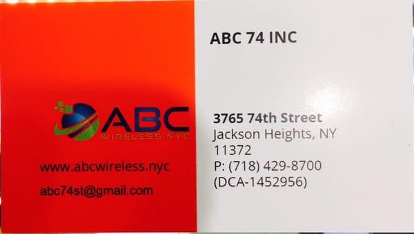 Our business card