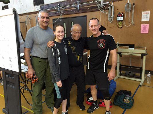 At a seminar with Guro Dan Inosanto.