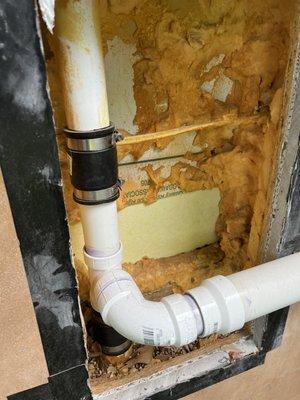 Wrong size pipe not meeting city code and reliable never responded on fixing