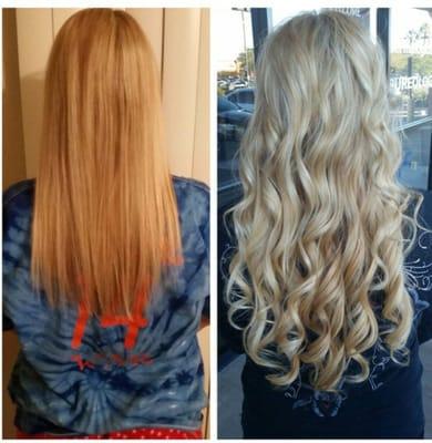 Hair extensions by Dana :) I absolutely LOVE them!!