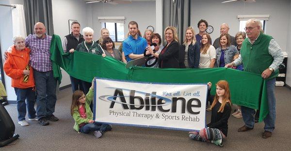 Ribbon Cutting for Chapman Location - March 2019.  Tonya Mills, PT/Owner and Adam Burns, DPT