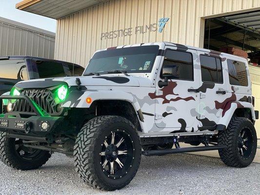 Fully custom Jeep wrap w/ Ceramic window film