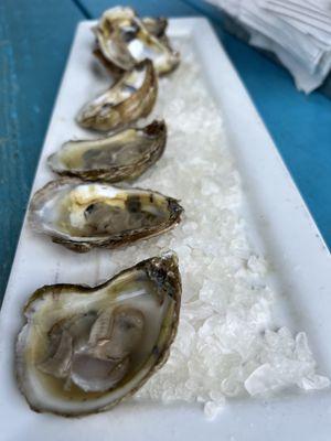 Half Order Local Oysters:  Sticky Bottoms