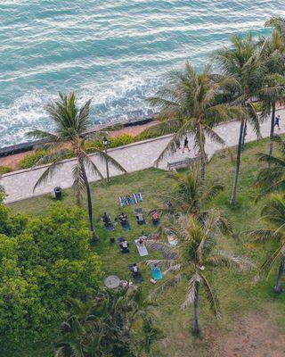 Yoga beach classes