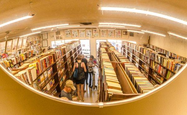 Row after row of perfectly organized books