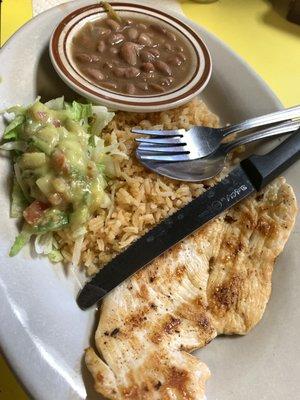 Kids chicken rice and beans