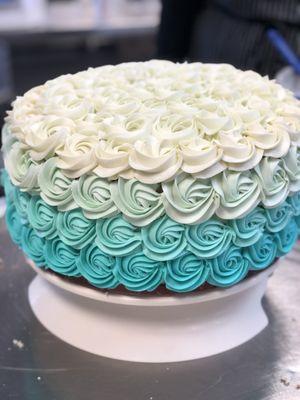 Ombre buttercream rosettes