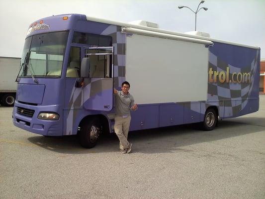 Gary getting ready to drive the new See Well To Learn mobile exam van.