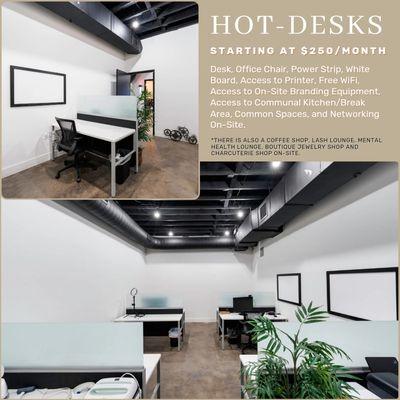 Hot desks available