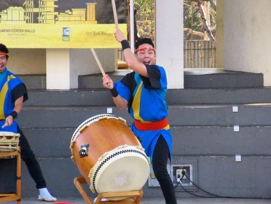 San Jose Taiko at the Aki Matsuri 2018 in San Francisco's Japantown.