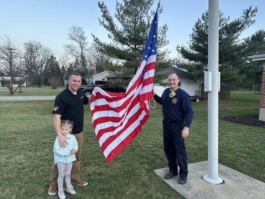 Honored to be standing next to Lt. Douglas with the Strongsville Fire Dept