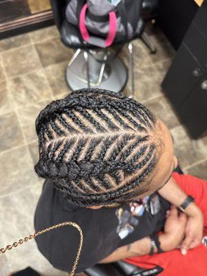 Free style cornrow style