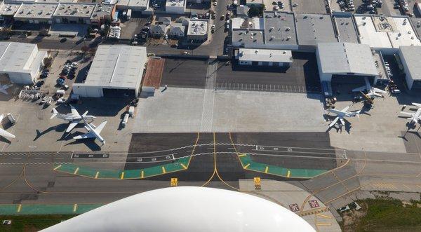 Airport work - asphalt, concrete and striping by United Paving Co in Van Nuys, CA.