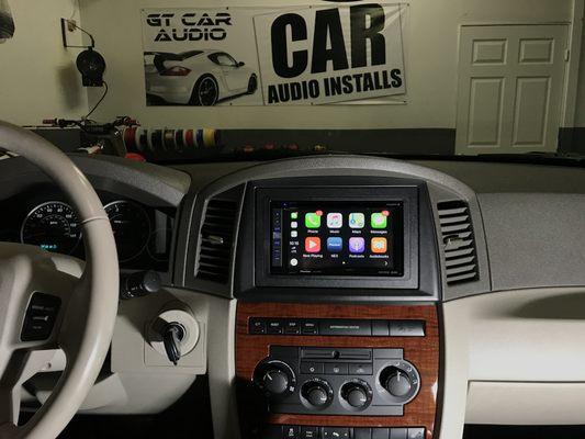 2005 Jeep grand Cherokee. Upgraded from factory navigation to Pioneer navigation a full integration.