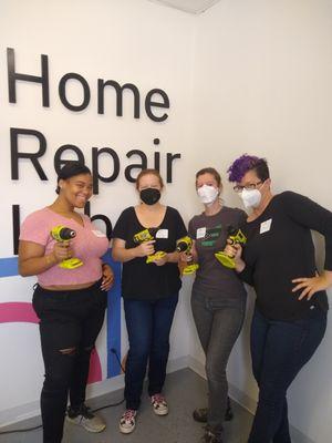 Ladies enjoy a Home Maintenance class at Home Repair Lab