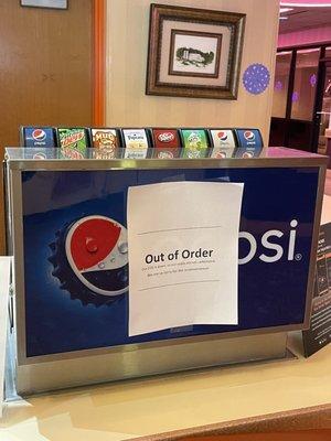 Out of order all soda machines