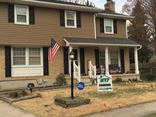 New roof, siding and gutters.